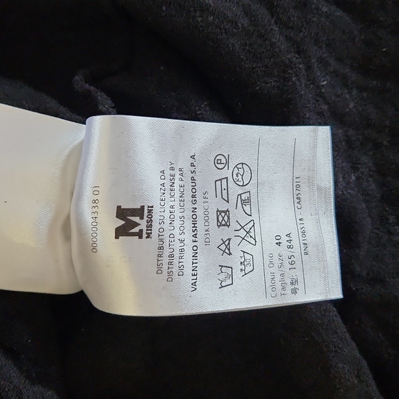 M Missoni Textured Knit Black Sweater Dress size US 4/ Italian 40 - Picture 6 of 7